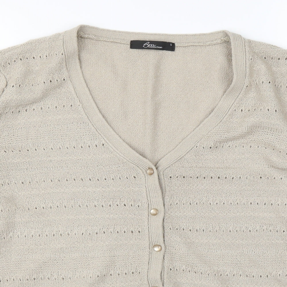 BM Womens Beige   Cardigan Jumper Size S