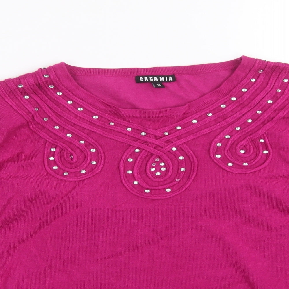Casamia Womens Pink   Pullover Jumper Size S