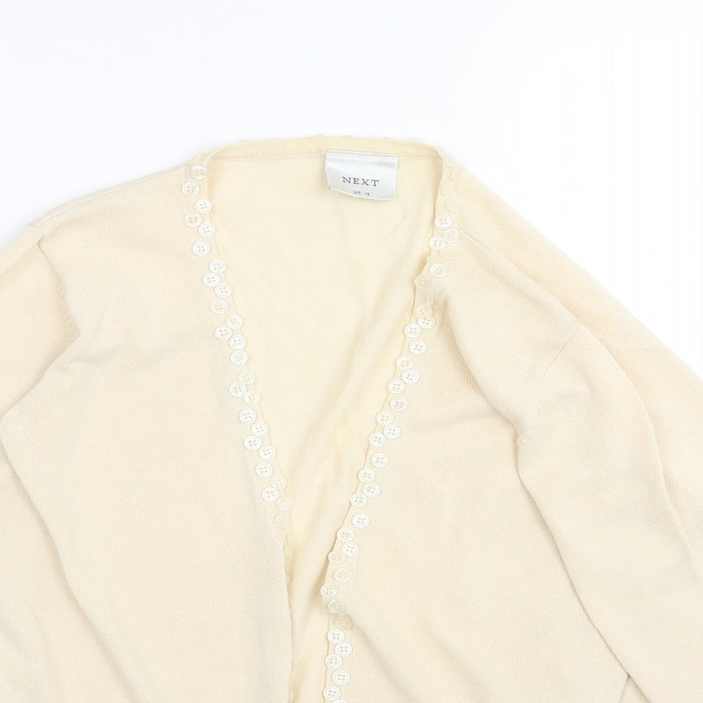 NEXT Womens Beige   Cardigan Jumper Size 12