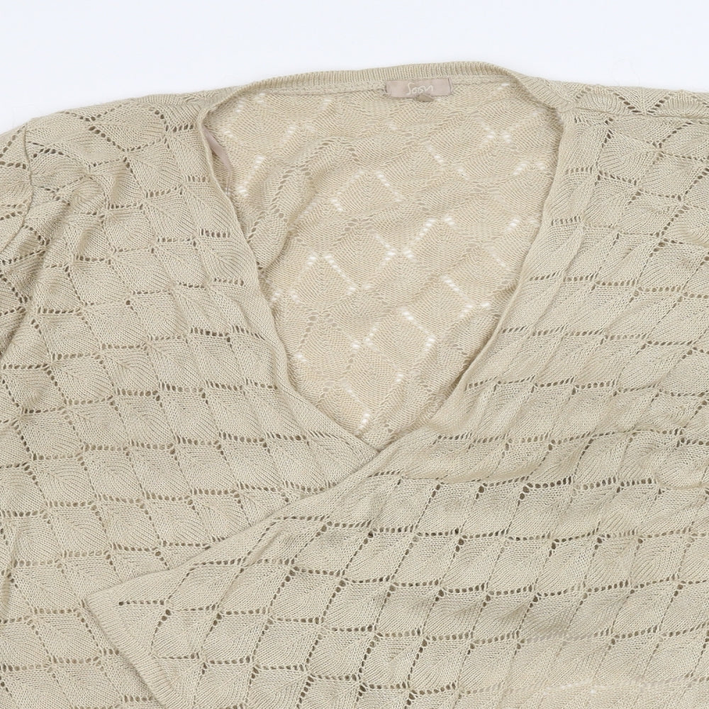 Soon  Womens Beige   Wrap Jumper Size 22
