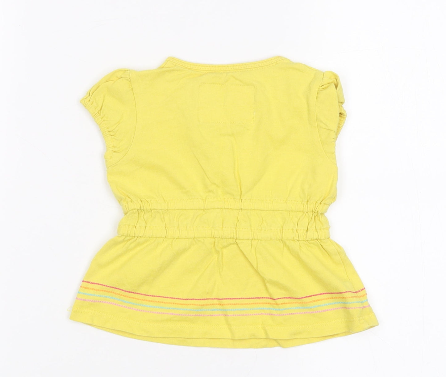 Debenhams Girls Yellow   Basic T-Shirt Size 12-18 Months