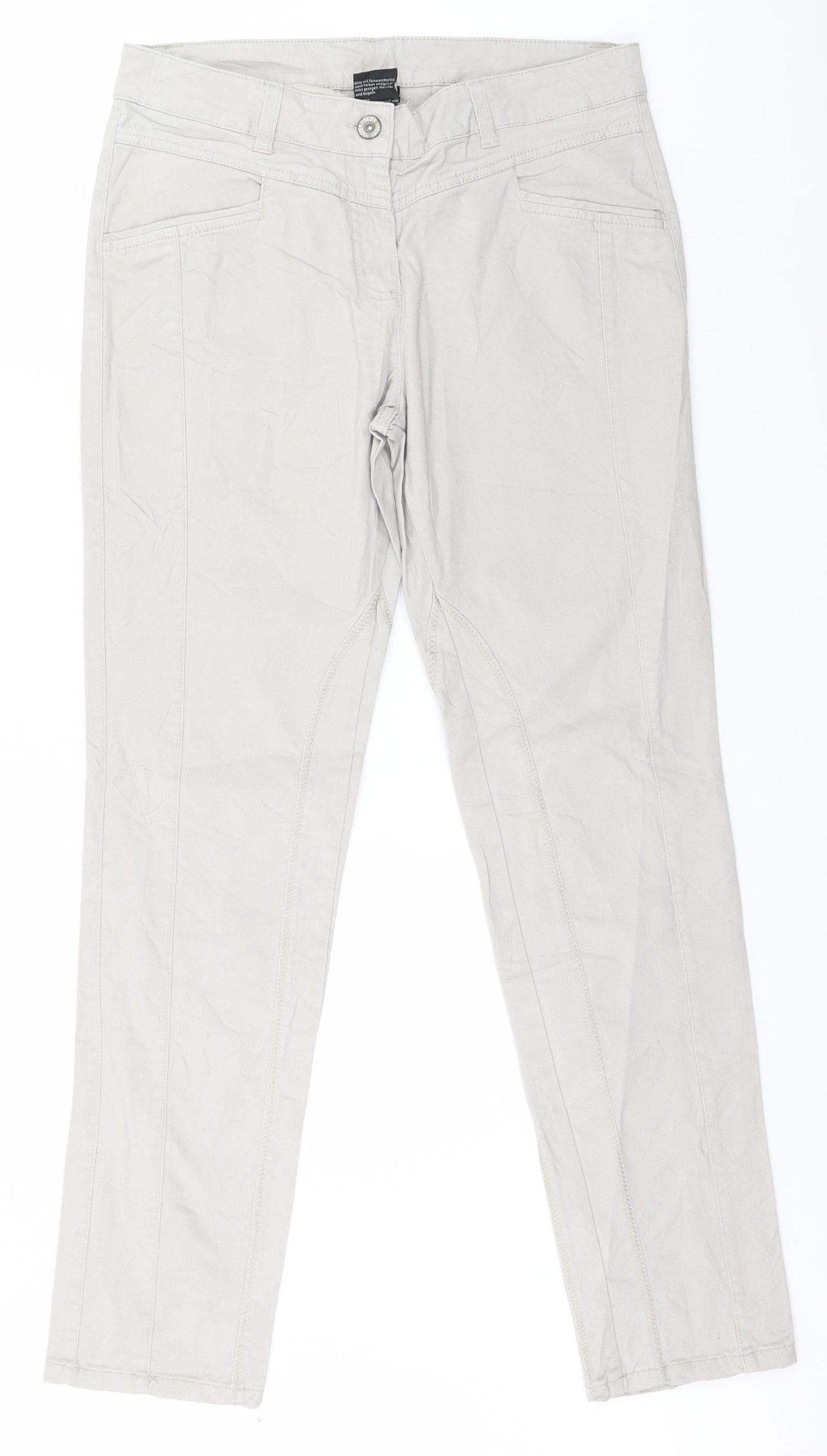 Up fashion Womens Grey   Trousers  Size 38 L29 in