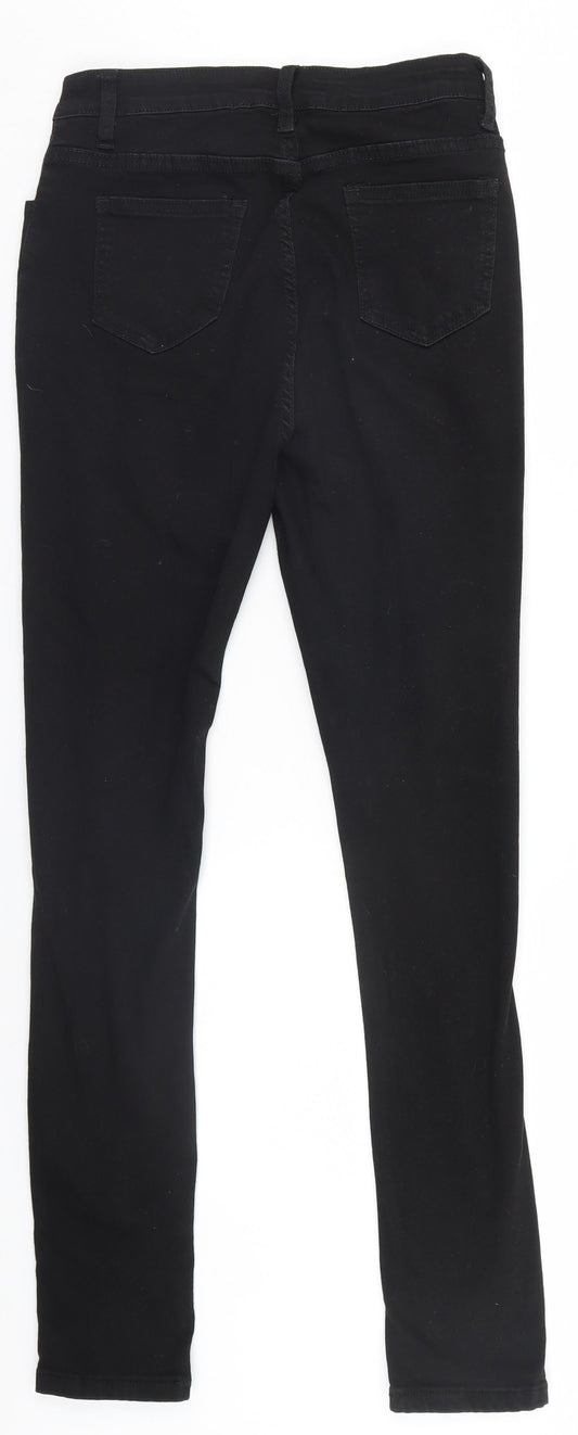 SheIn Womens Black  Denim Straight Jeans Size 10 L28 in - Torn