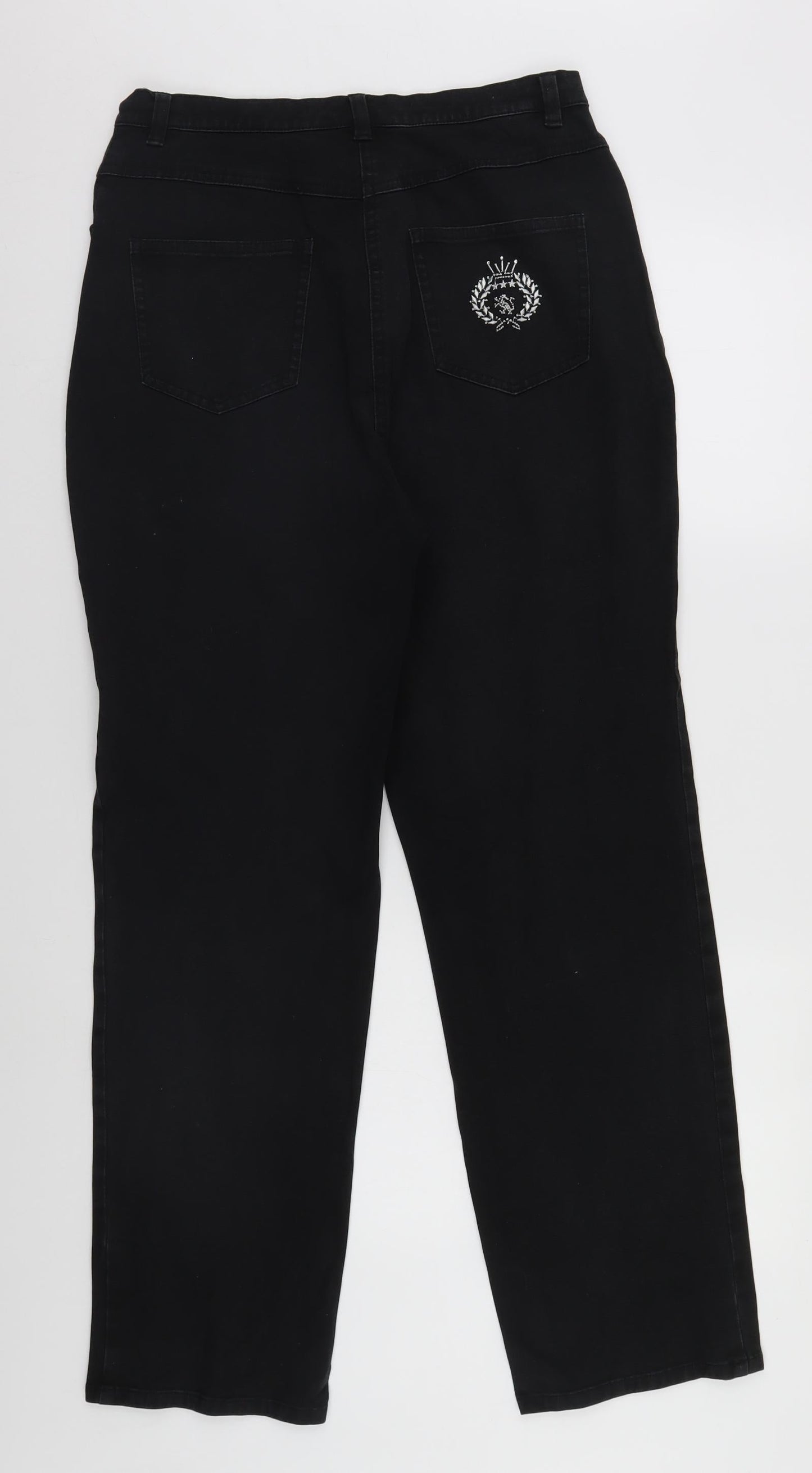 Preworn Womens Black   Trousers  Size 14 L28 in