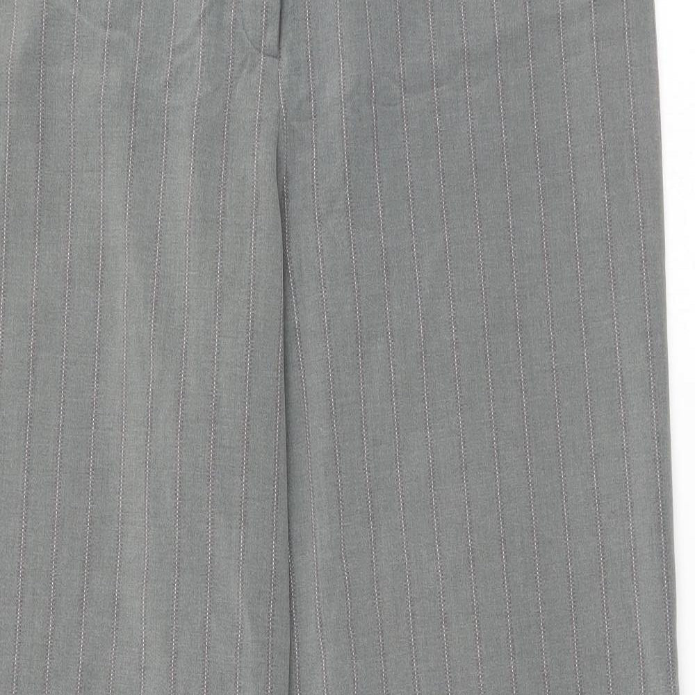 EVIE Womens Grey Striped  Trousers  Size 16 L30.5 in