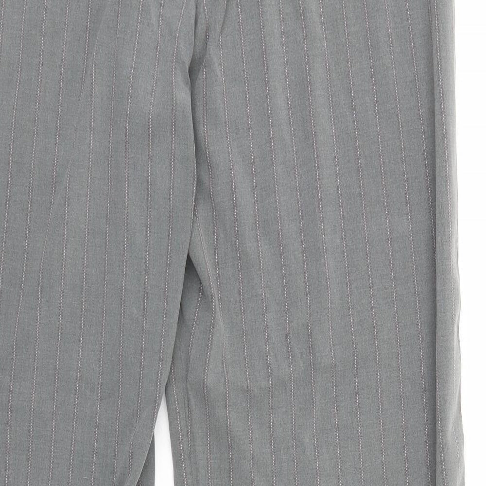 EVIE Womens Grey Striped  Trousers  Size 16 L30.5 in