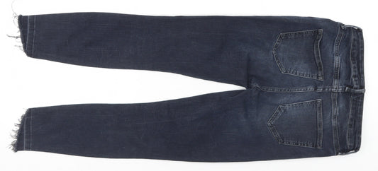 New Look Womens Black  Denim Skinny Jeans Size 8 L22.5 in - Ripped