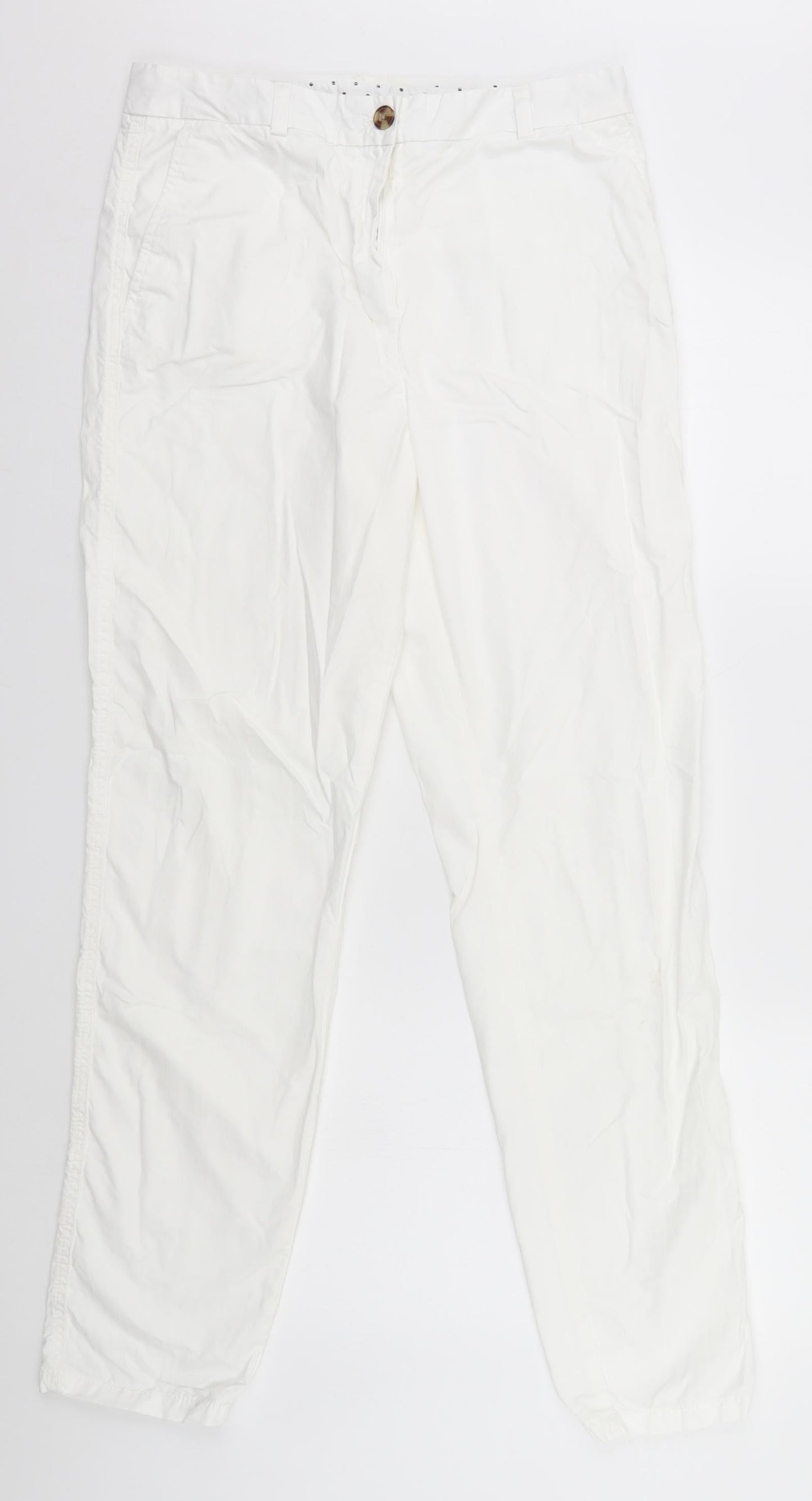 Preworn Womens White   Trousers  Size L L29 in