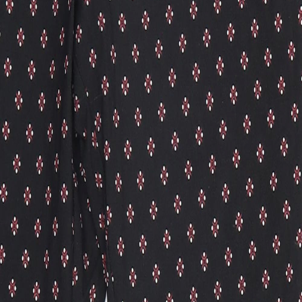 Atmosphere Womens Black Geometric  Trousers  Size 10 L26.5 in