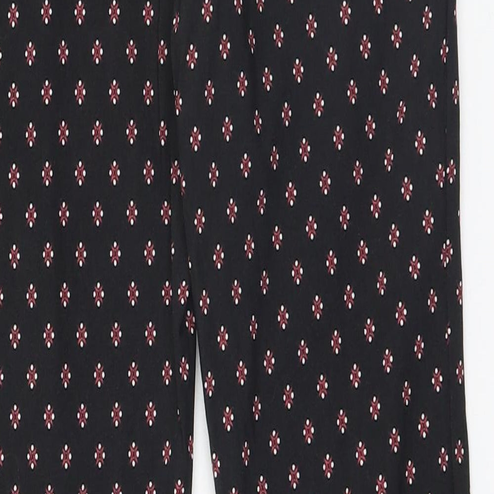 Atmosphere Womens Black Geometric  Trousers  Size 10 L26.5 in