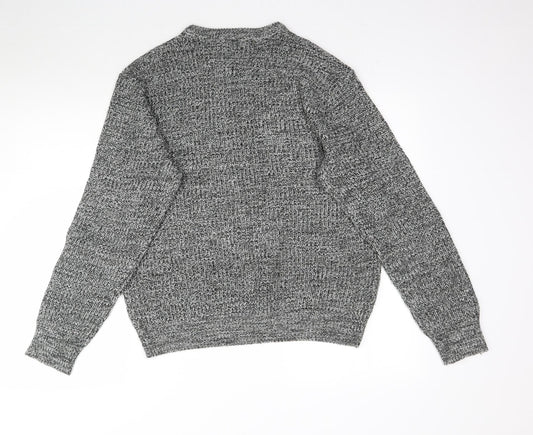 Avenue Mens Grey  Knit Pullover Jumper Size M