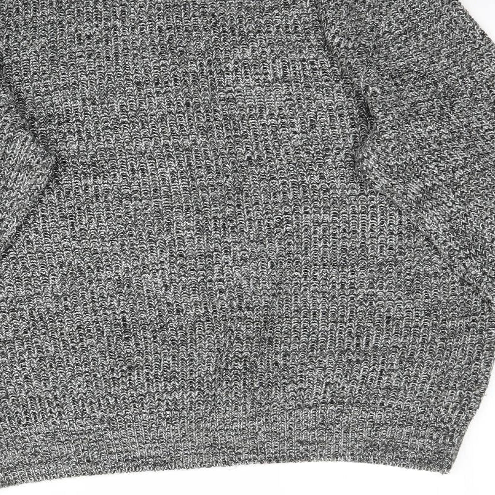 Avenue Mens Grey  Knit Pullover Jumper Size M