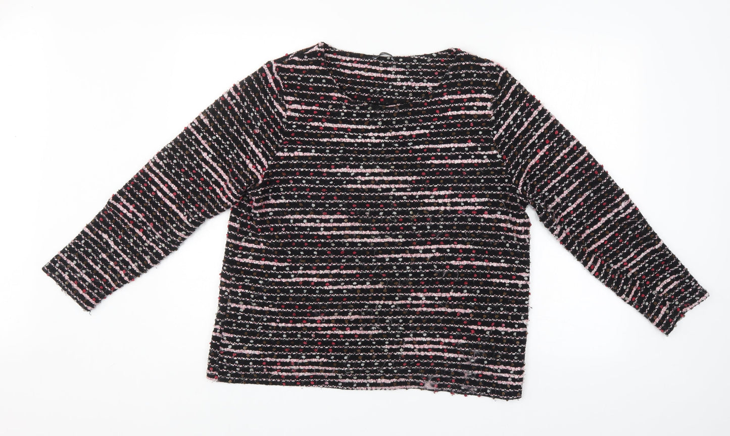 M&Co Womens Multicoloured Striped  Pullover Jumper Size 18