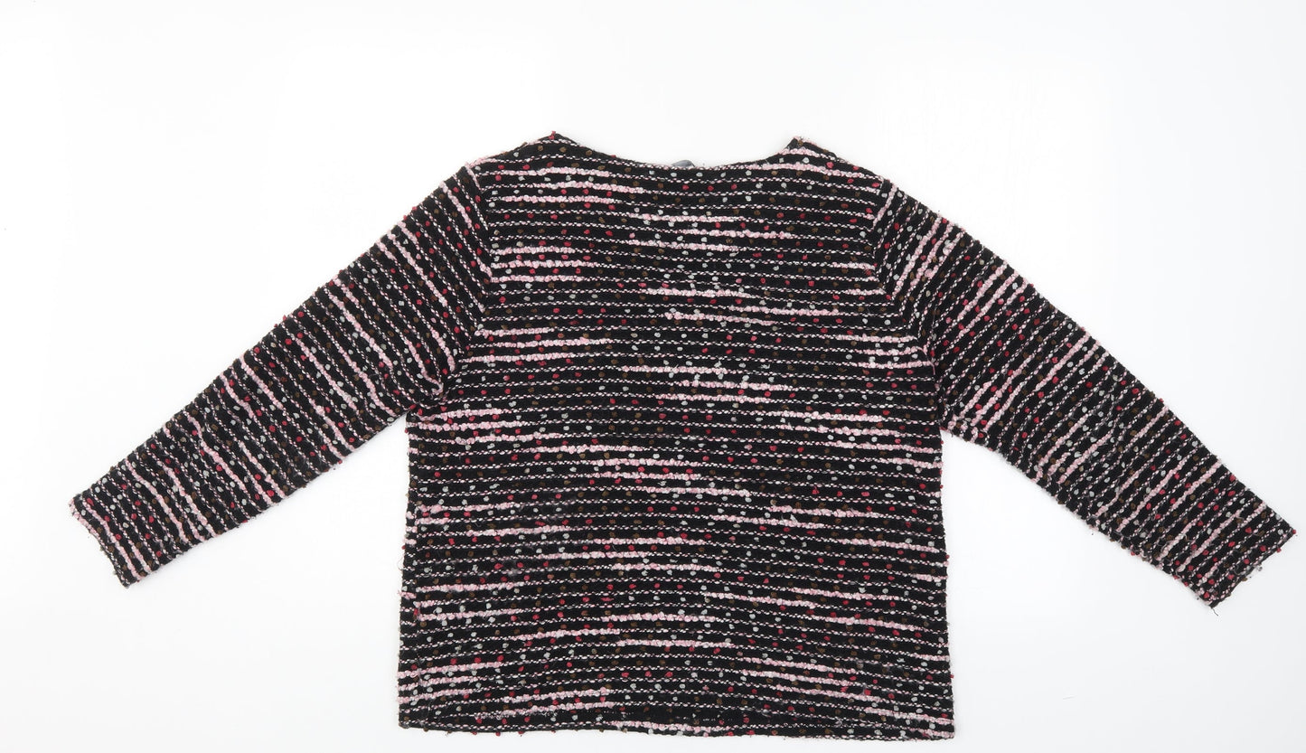 M&Co Womens Multicoloured Striped  Pullover Jumper Size 18