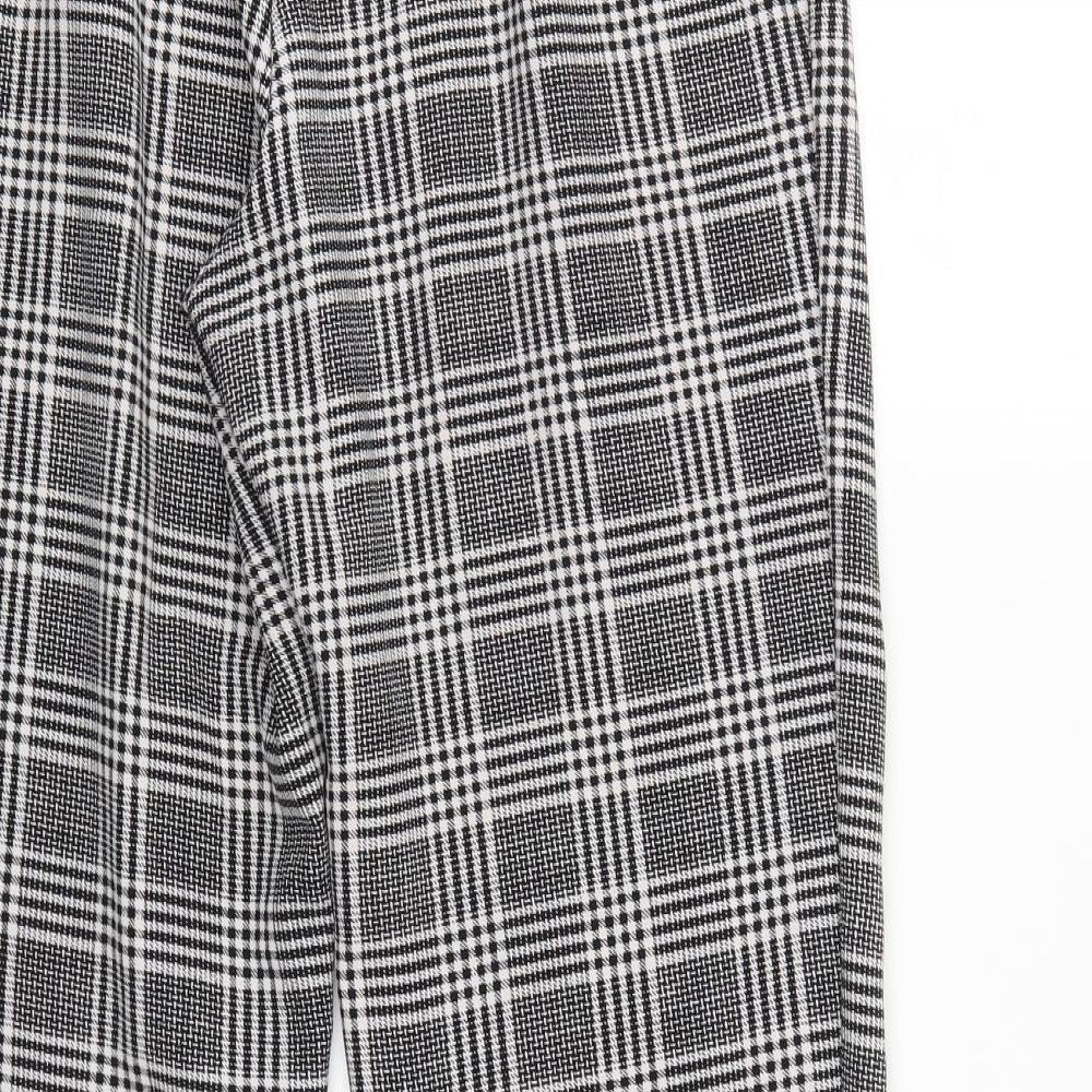 Divided Womens Grey Check  Trousers  Size 10 L26 in