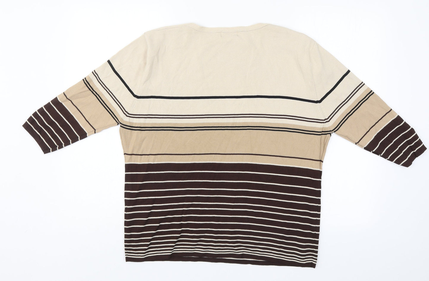 Bonmarché Womens Multicoloured Striped  Jersey Blouse Size XL