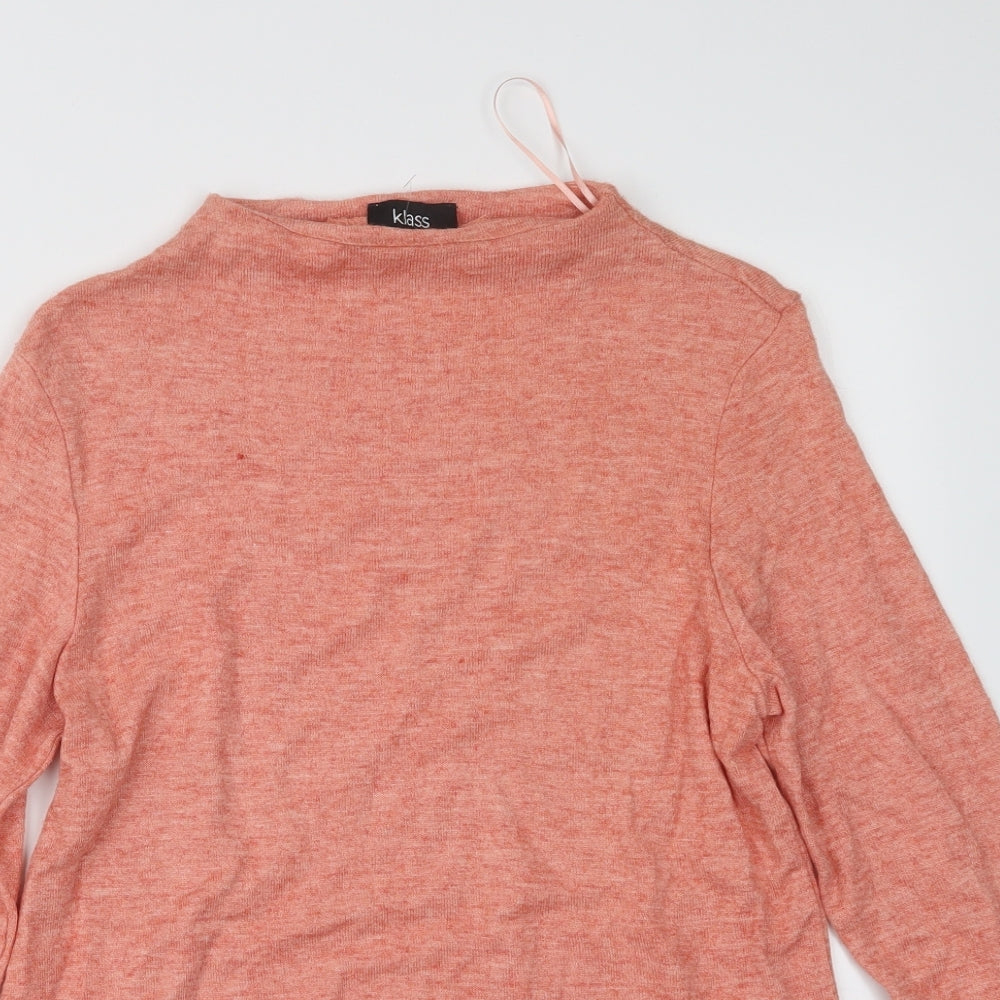 Klass Womens Pink  Knit Pullover Jumper Size S