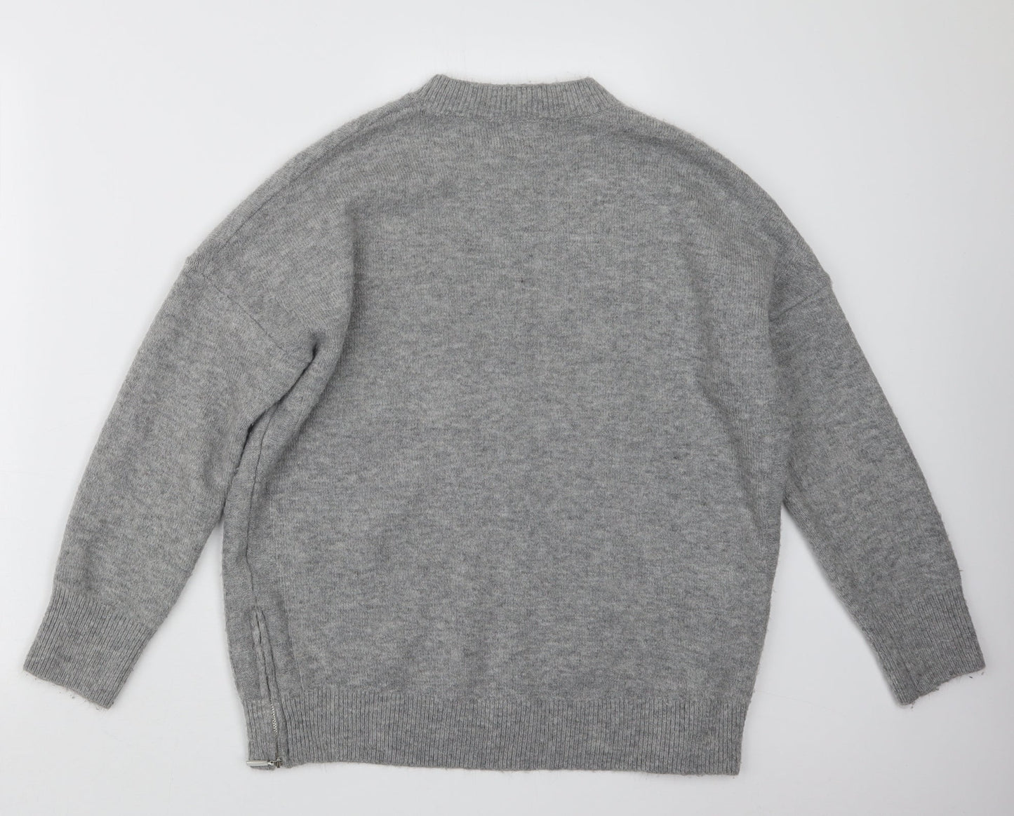 Warehouse Womens Grey  Knit Pullover Jumper Size S