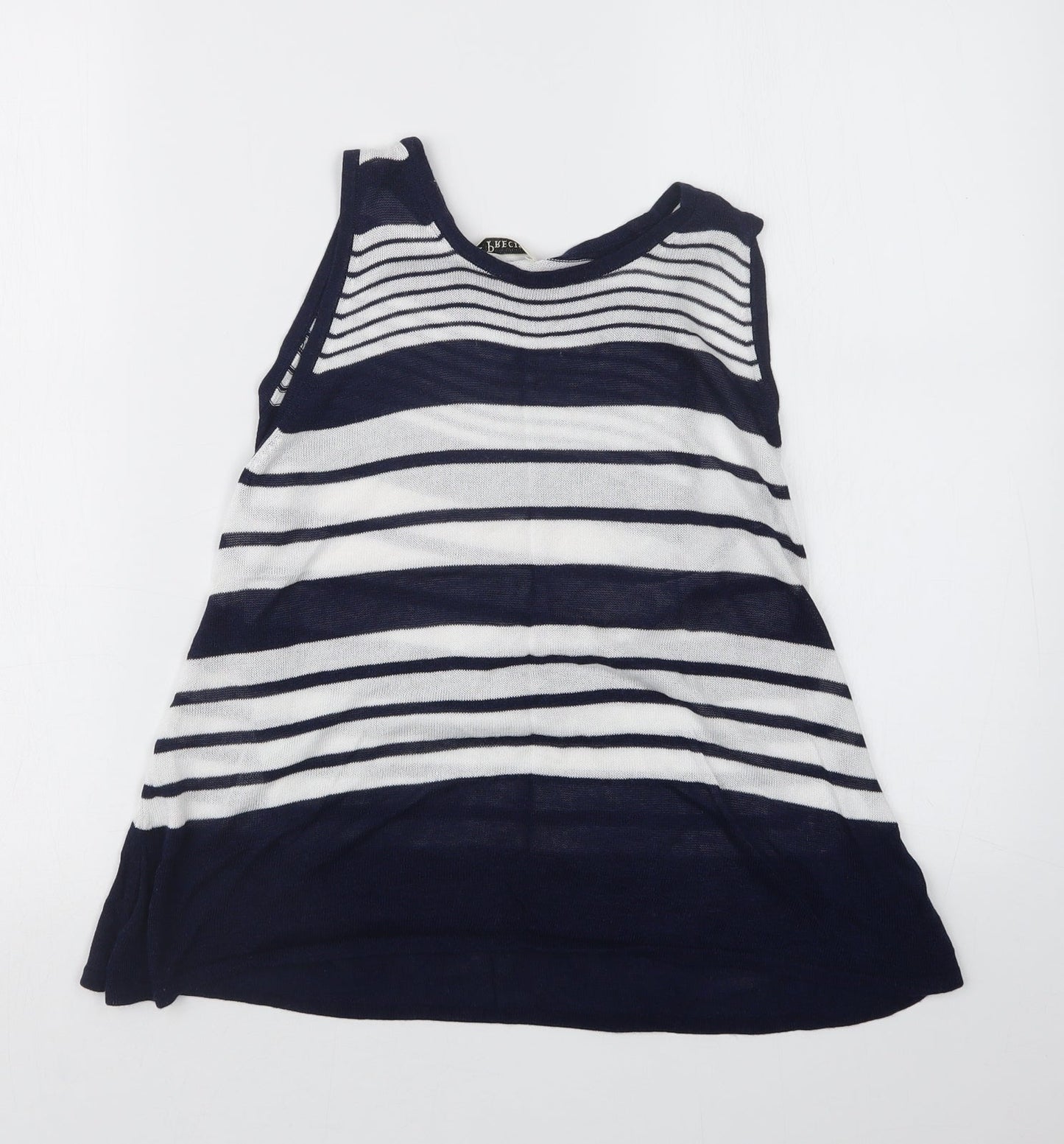 Precis Womens Blue Striped Knit Pullover Jumper Size S