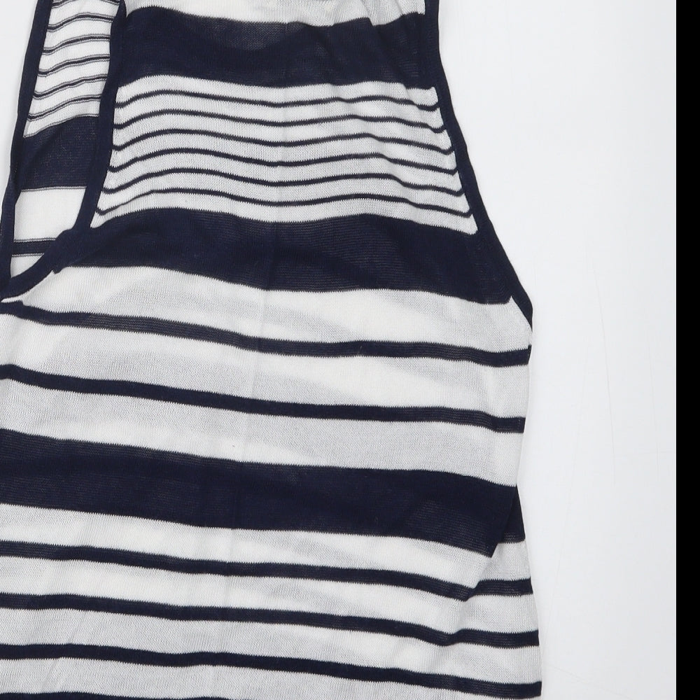 Precis Womens Blue Striped Knit Pullover Jumper Size S