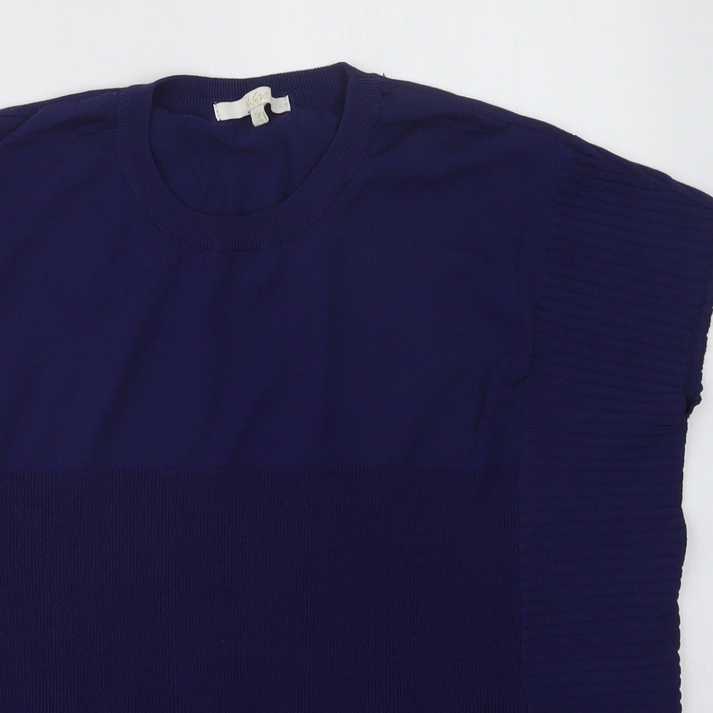 Vida Vi Womens Blue  Knit Pullover Jumper Size S