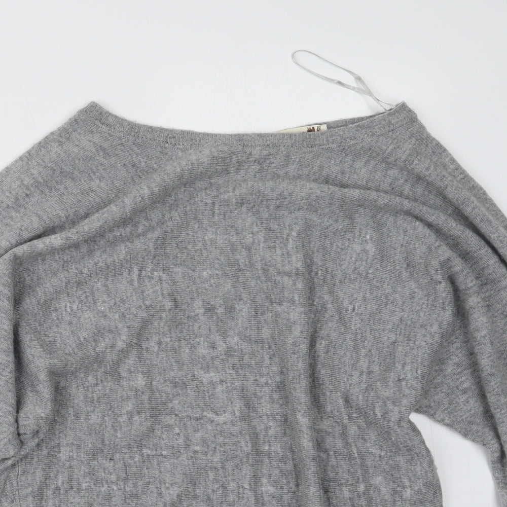 Voulez-Vous Womens Grey  Knit Pullover Jumper Size M