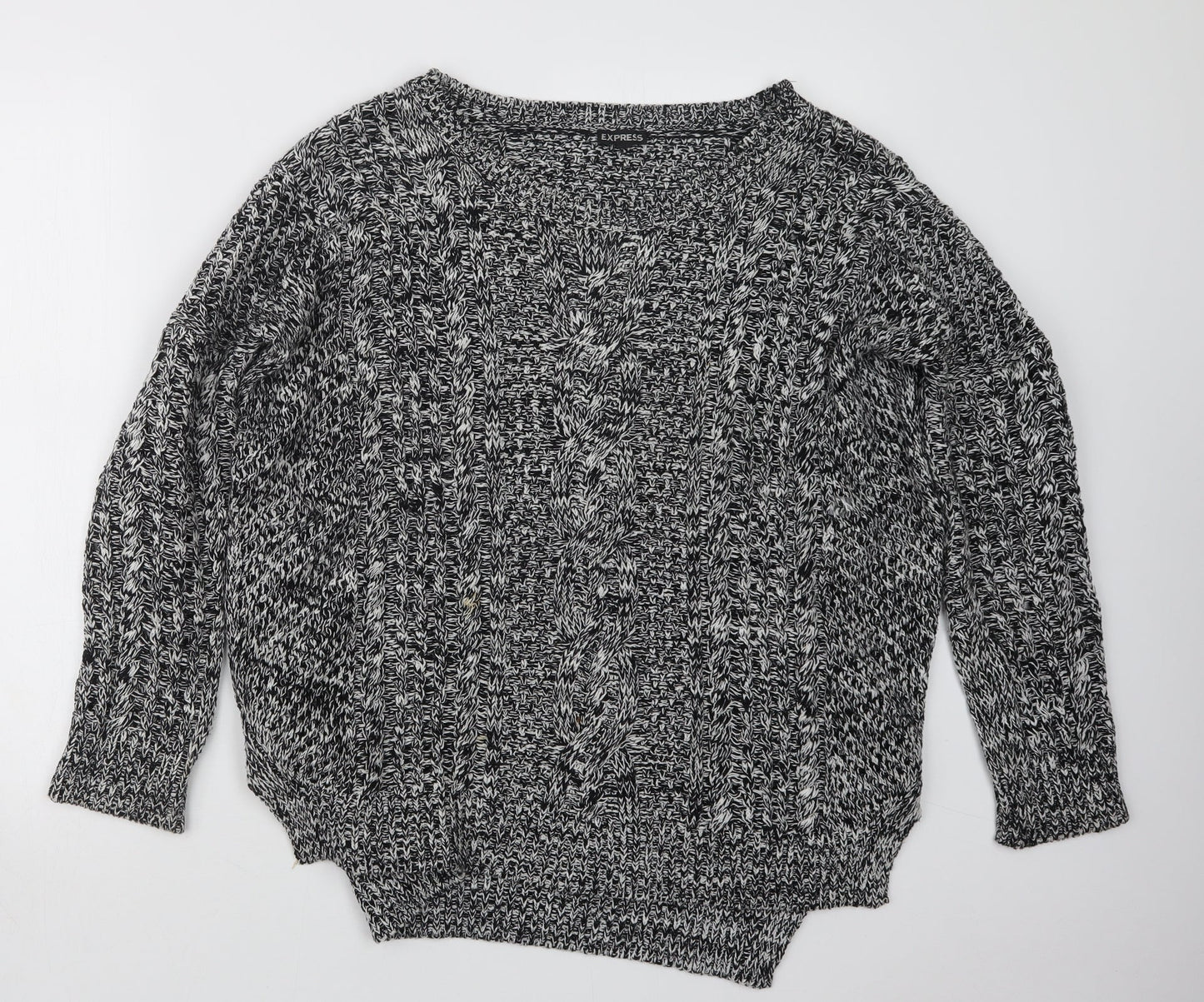 Express Womens Black  Knit Pullover Jumper Size S