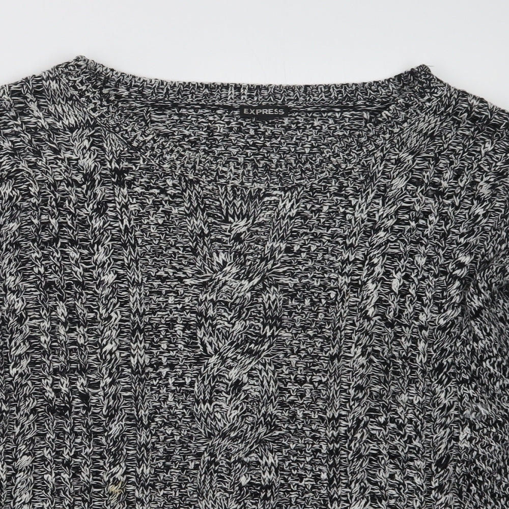Express Womens Black  Knit Pullover Jumper Size S