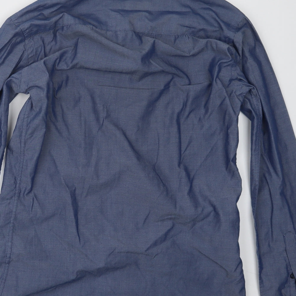 Cedar Wood State Mens Blue    Button-Up Size 14