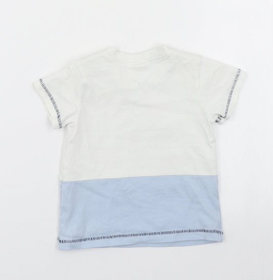 NEXT Boys Blue   Basic T-Shirt Size 0-3 Months  - Boat print