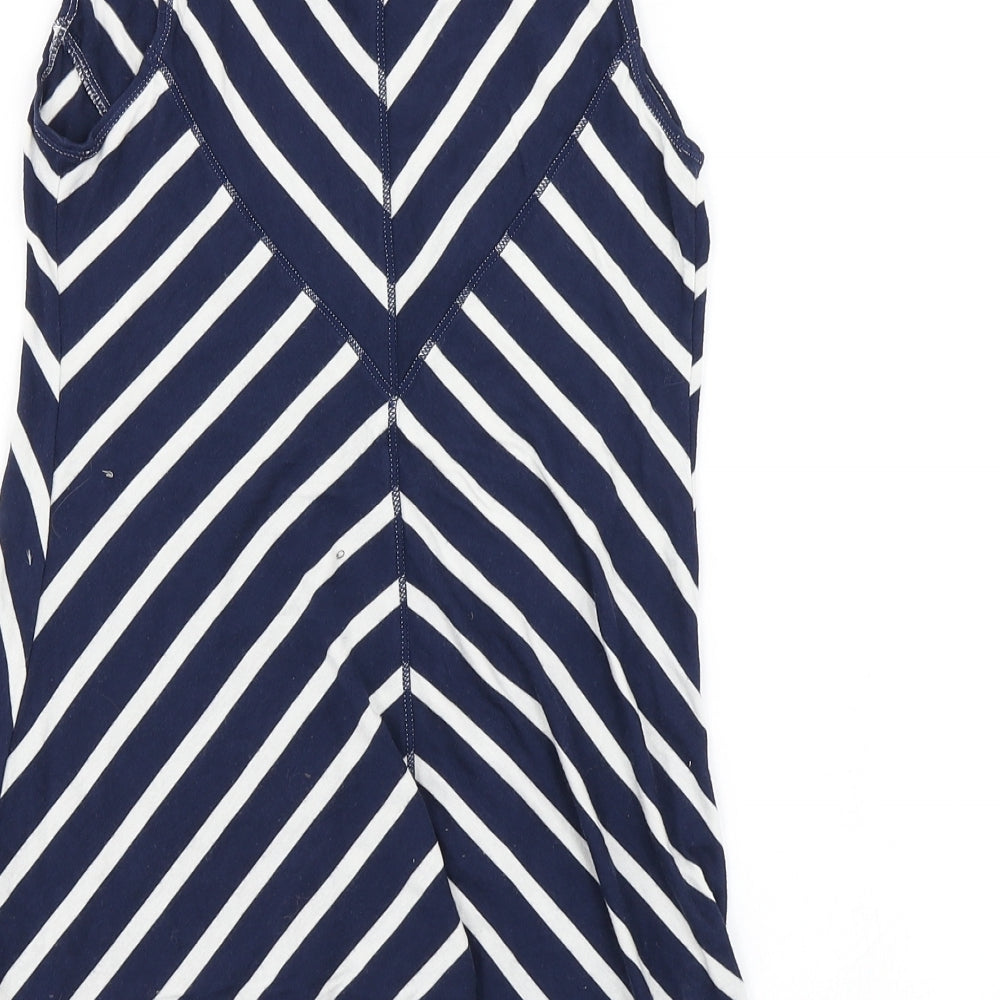 Max Studio Womens Blue Striped  Basic Tank Size S