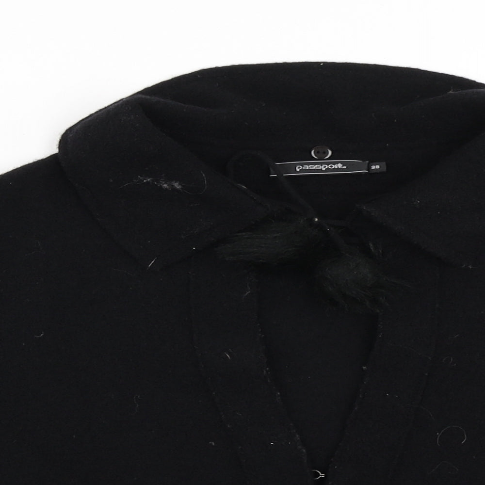 Passport Womens Black  Knit Cardigan Jumper Size 10