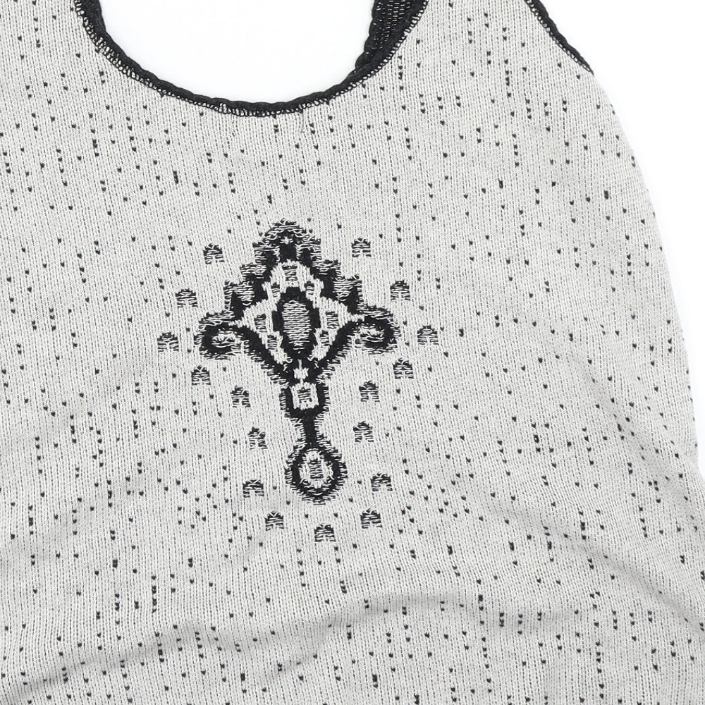 G21 Womens Grey  Knit Basic Tank Size 14