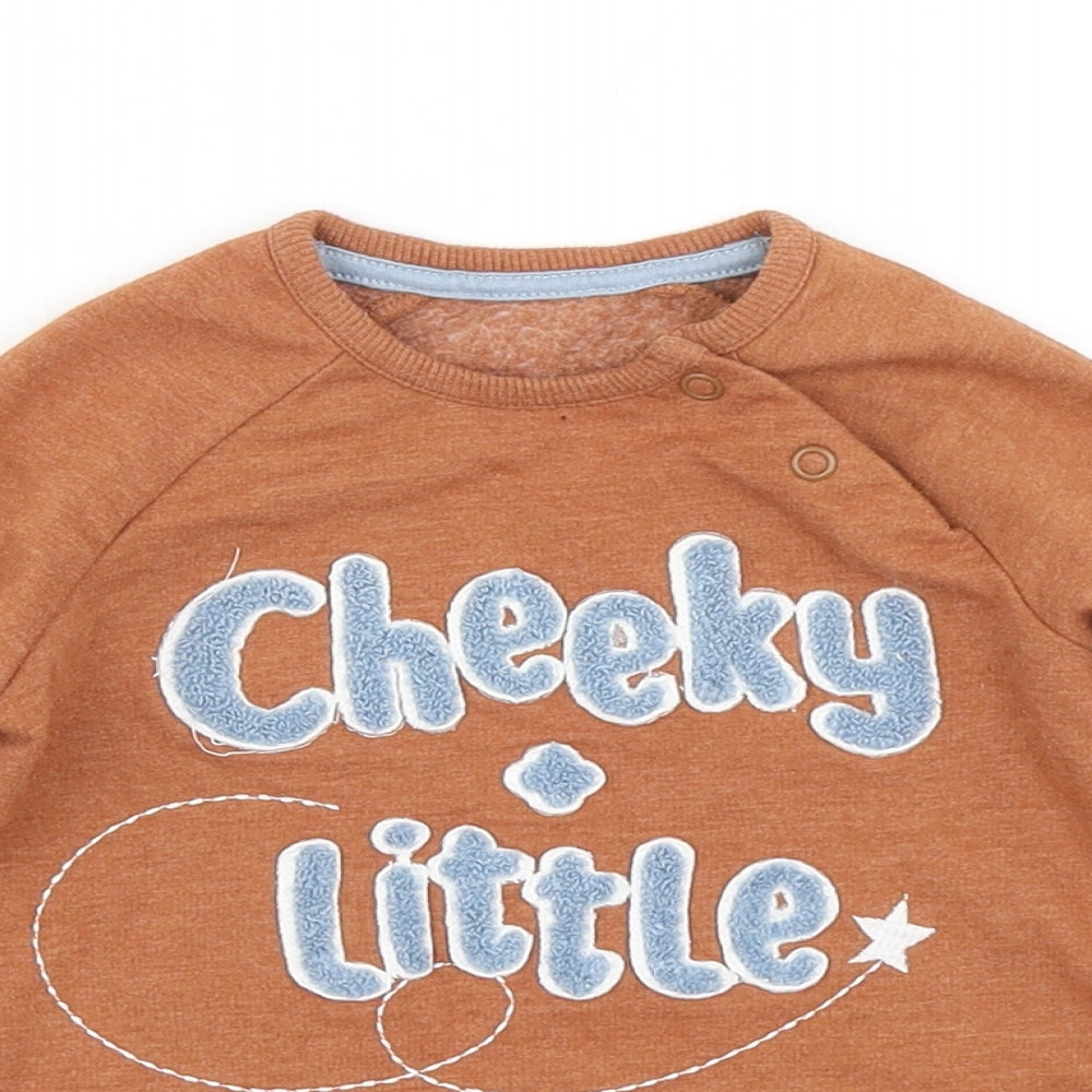 George Boys Brown   Basic T-Shirt Size 9-12 Months