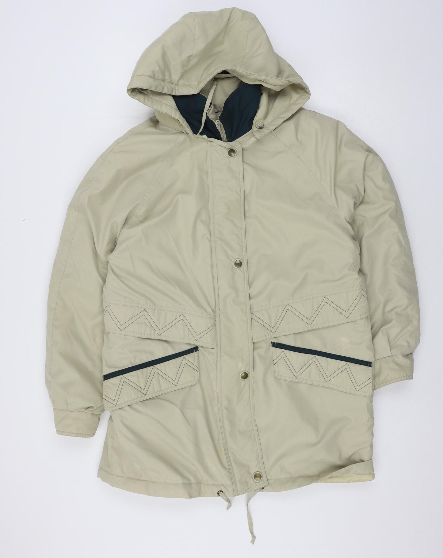 Jessica Reid Womens Beige   Parka Coat Size 14