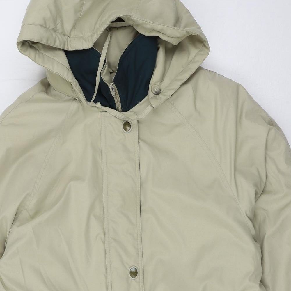 Jessica Reid Womens Beige   Parka Coat Size 14