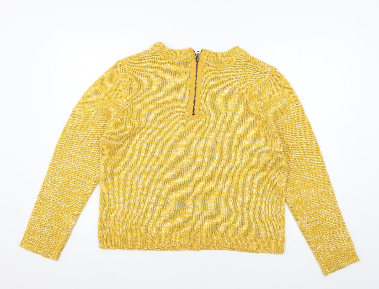 Peacocks Womens Yellow  Knit Pullover Jumper Size L