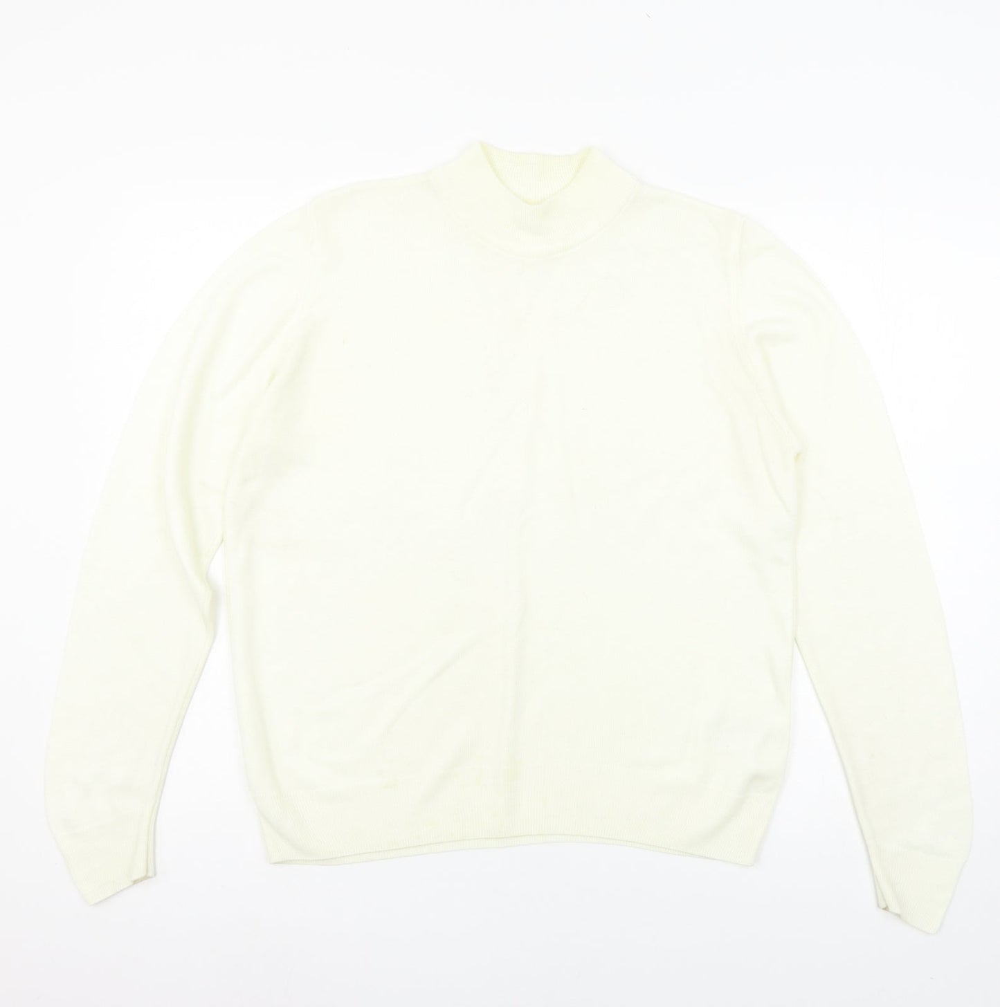 St Michael Womens White  Knit Pullover Jumper Size 10