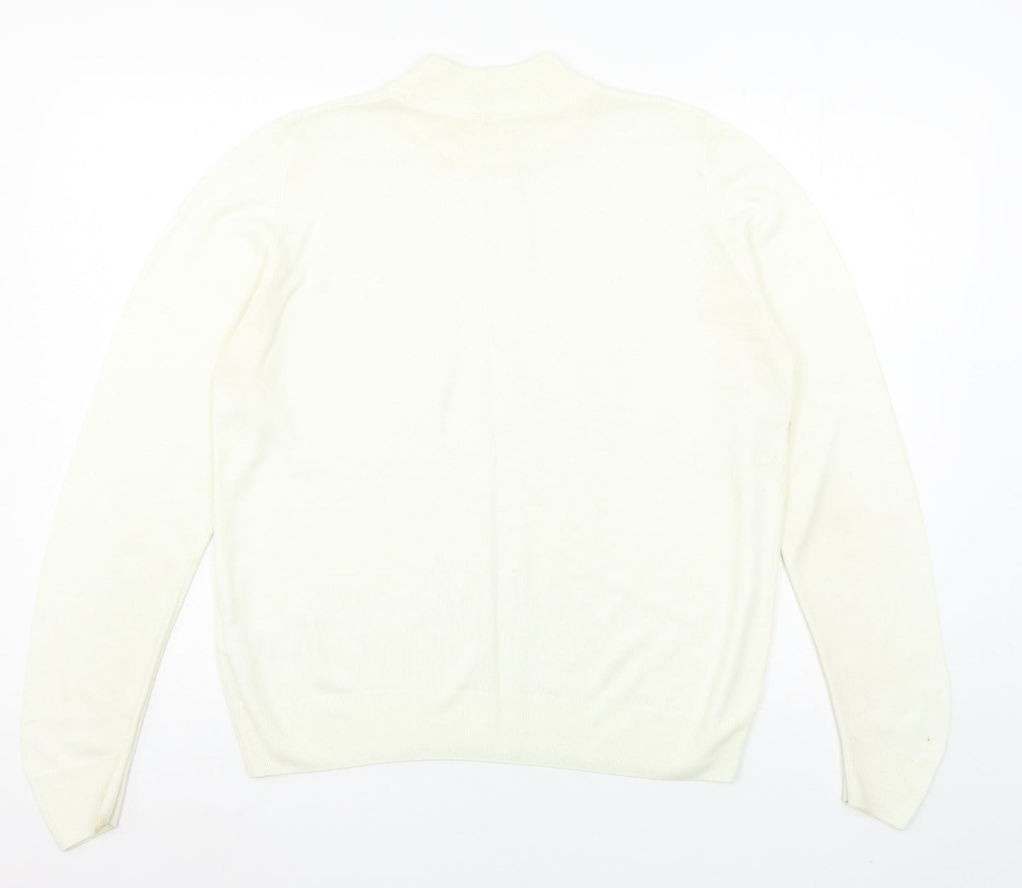 St Michael Womens White  Knit Pullover Jumper Size 10