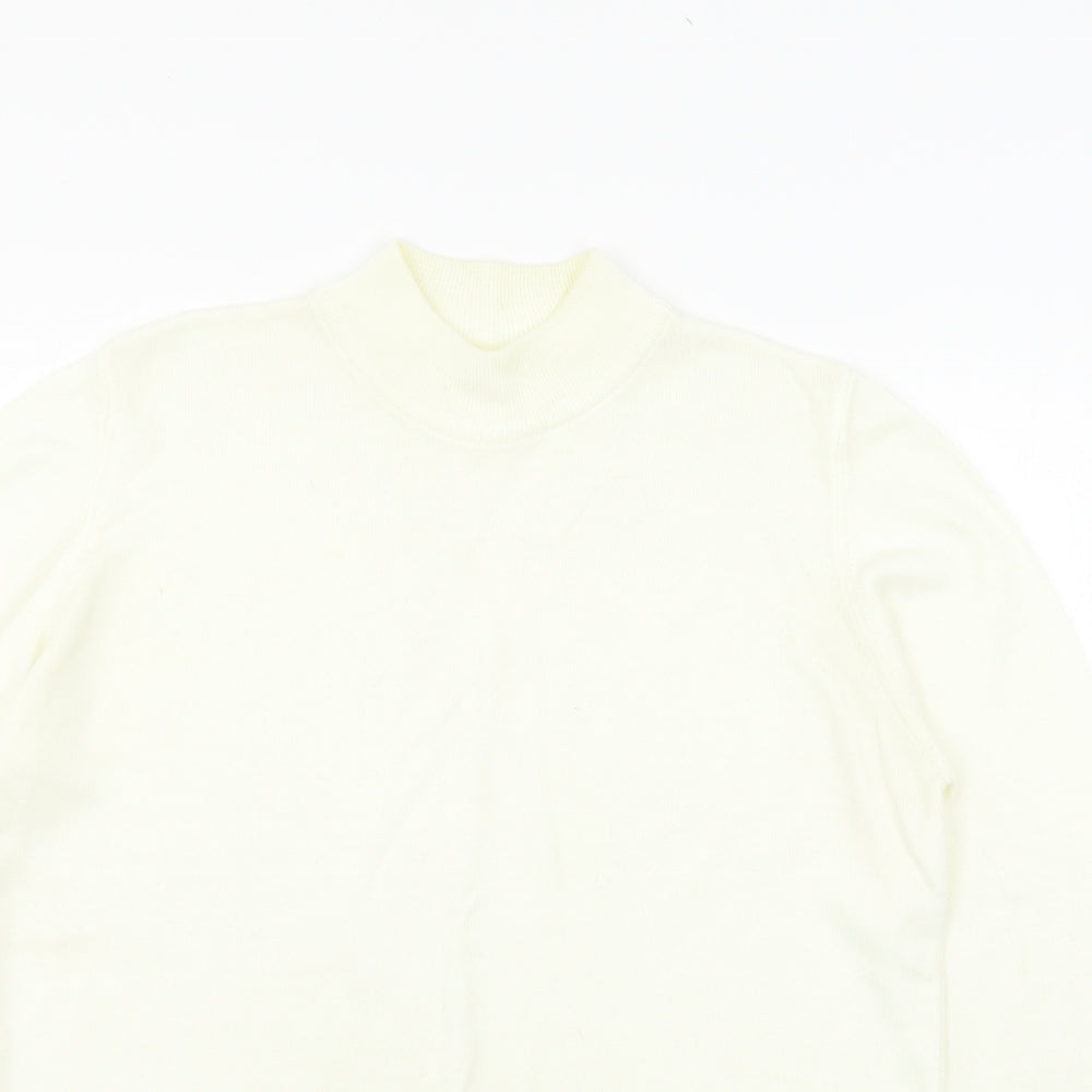 St Michael Womens White  Knit Pullover Jumper Size 10