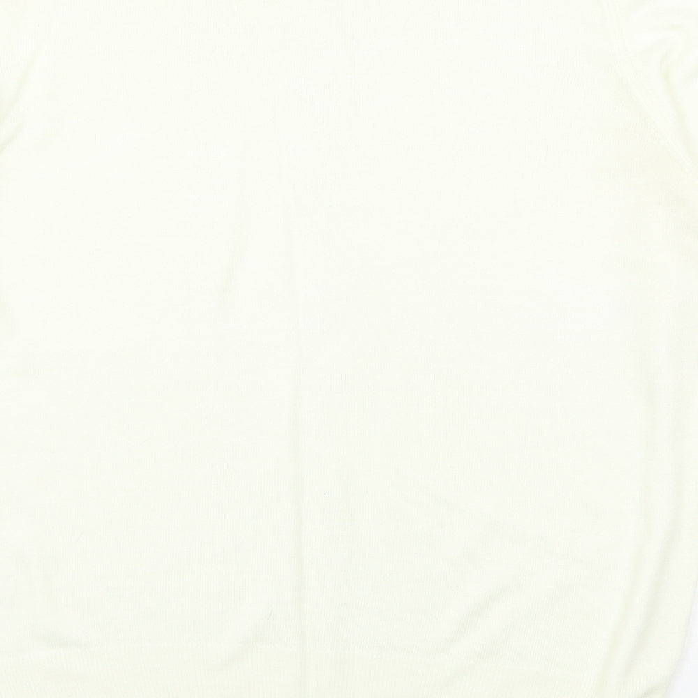 St Michael Womens White  Knit Pullover Jumper Size 10