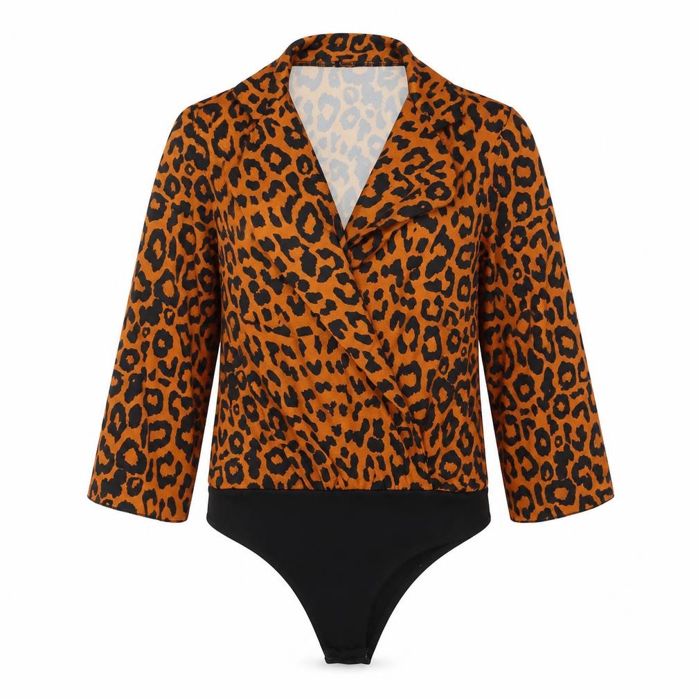 Boohoo Womens Orange Geometric  Bodysuit One-Piece Size 6