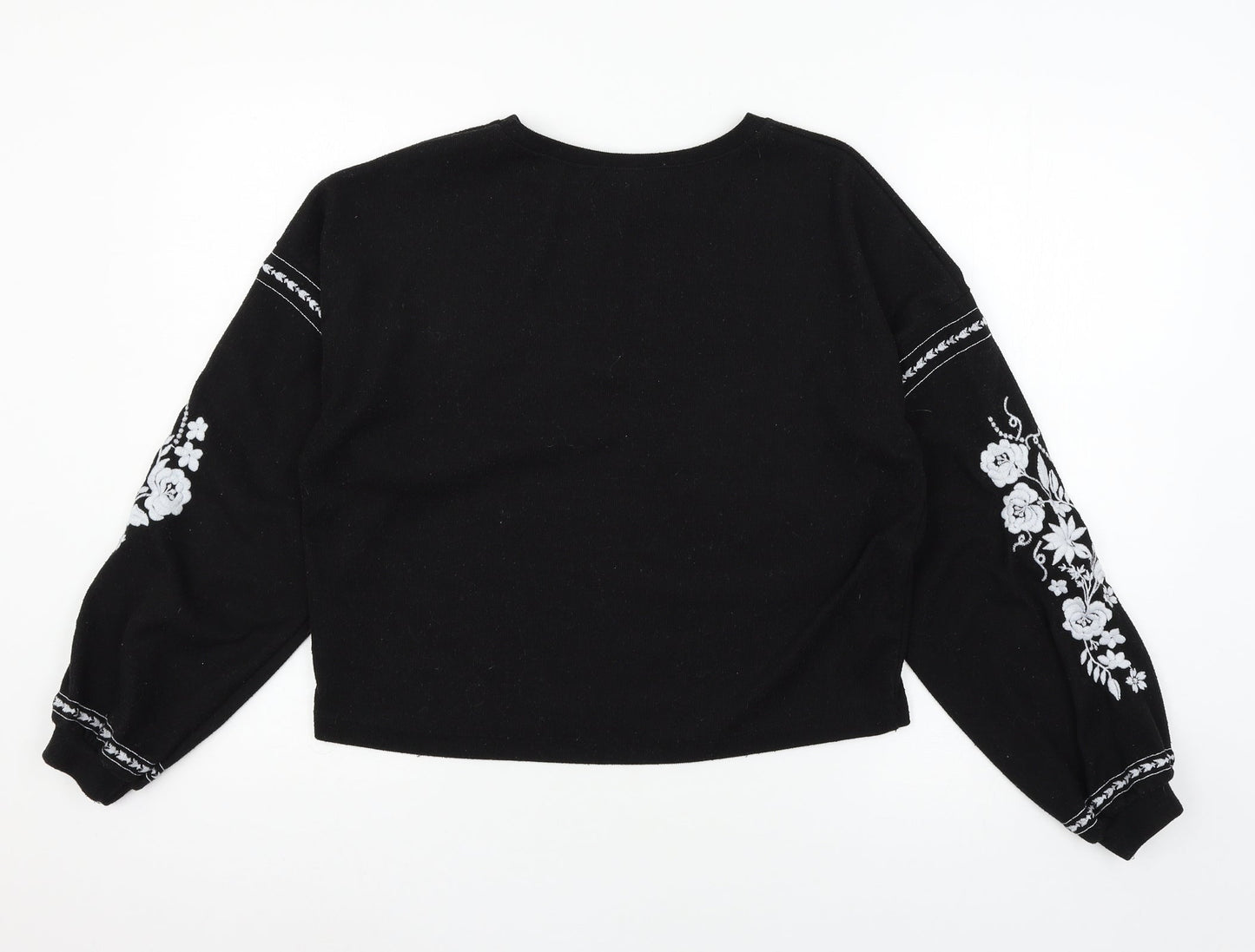New Look Womens Black  Jersey Pullover Sweatshirt Size S