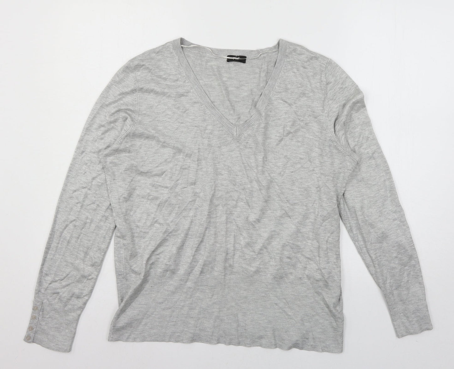 F&F Womens Grey  Knit Pullover Jumper Size 18