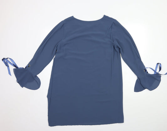 Yumi Womens Blue   Basic Blouse Size 10