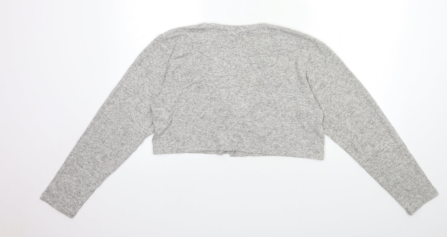 Misspap Womens Grey  Knit Cardigan Jumper Size 10