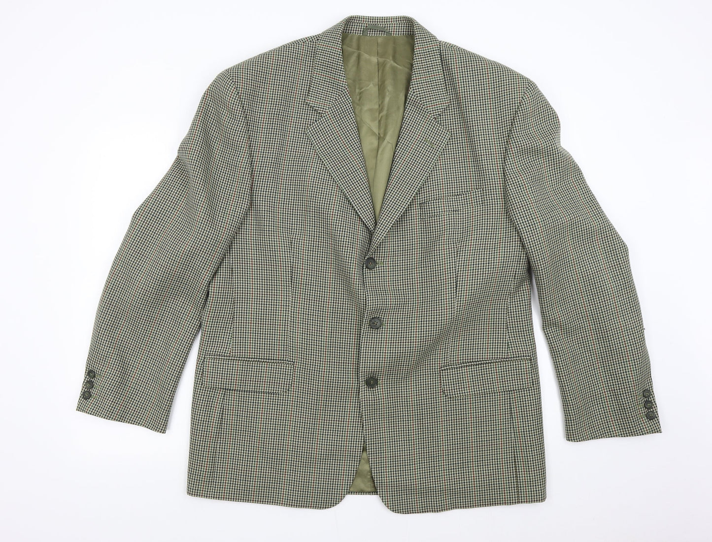 West Lake Mens Green Houndstooth  Jacket Blazer Size 44