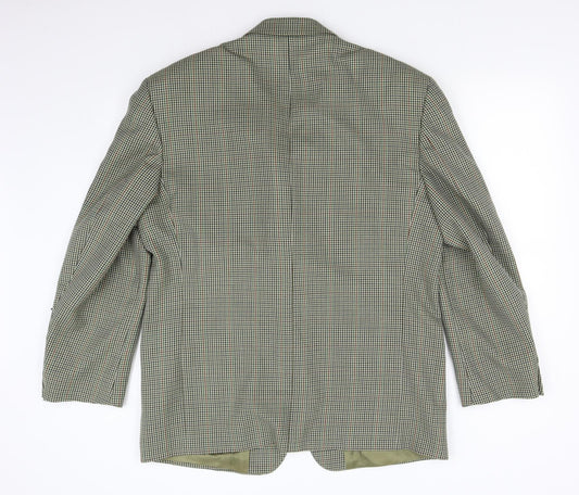 West Lake Mens Green Houndstooth  Jacket Blazer Size 44