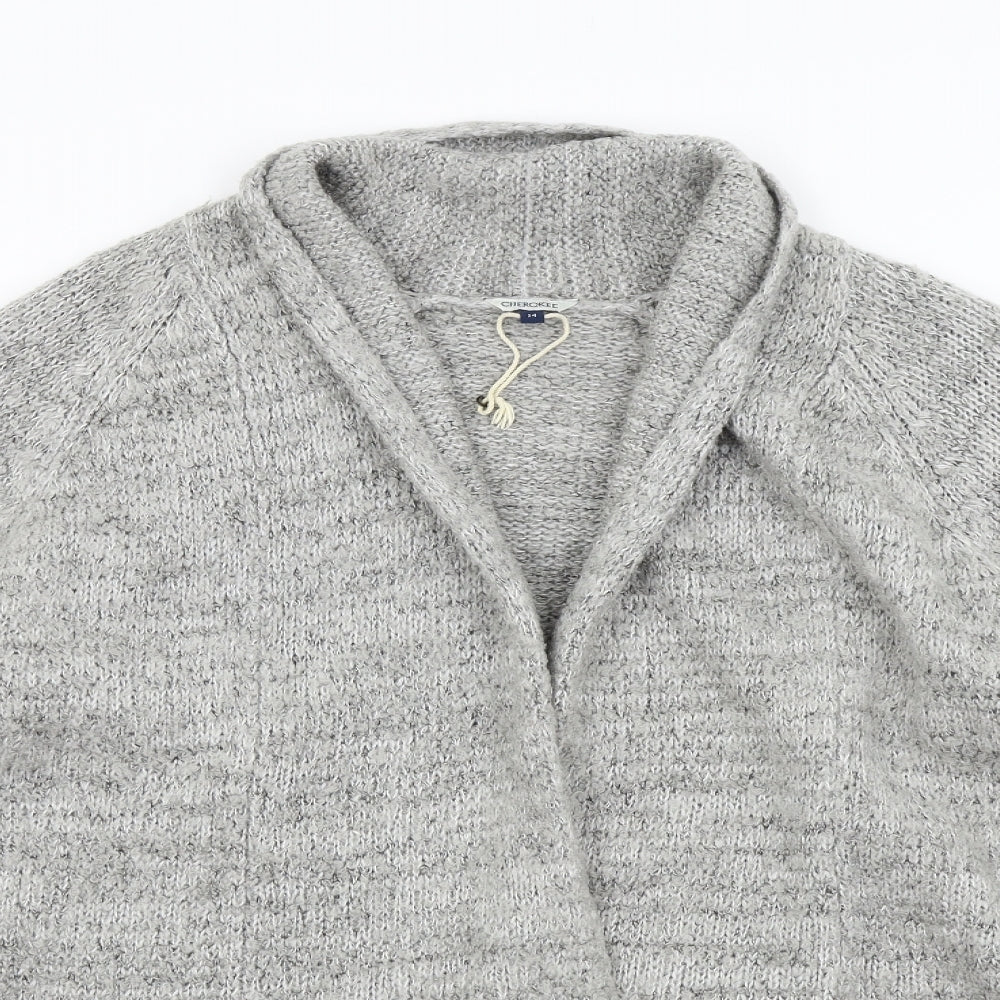 Cherokee Womens Grey  Knit Cardigan Jumper Size 14