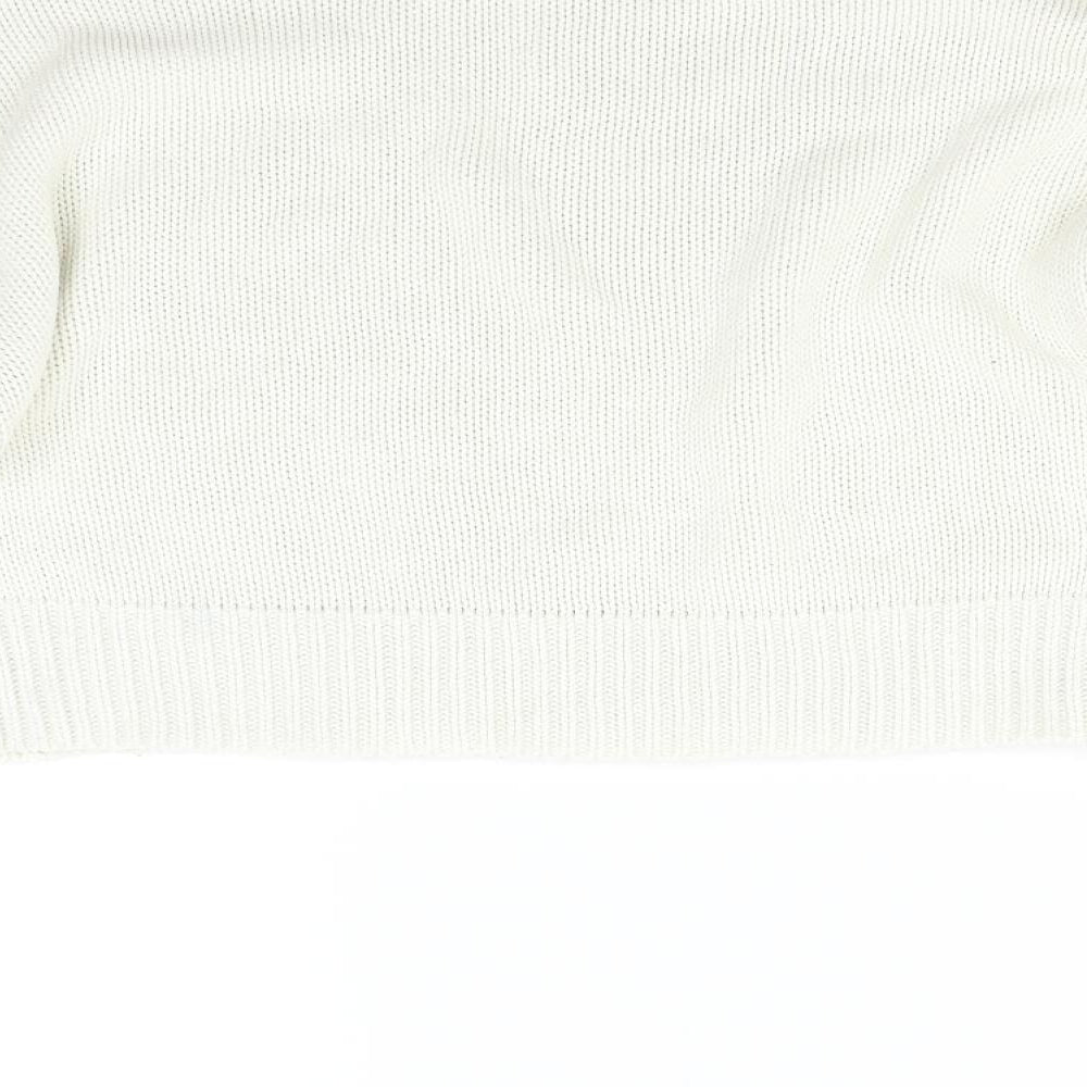 Topshop Womens Ivory  Knit Pullover Jumper Size S